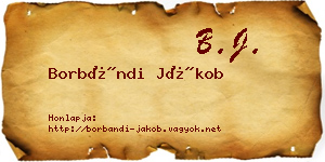 Borbándi Jákob névjegykártya
